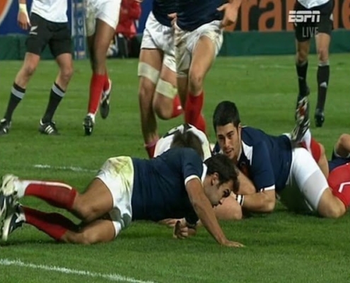 RUGBY match France vs New Zealand Conrad Smith 1