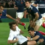 RUGBY match France vs New Zealand Conrad Smith 2